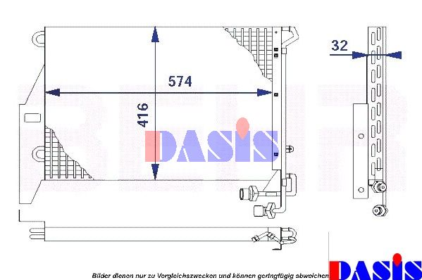 AKS DASIS Lauhdutin, ilmastointilaite 133210N